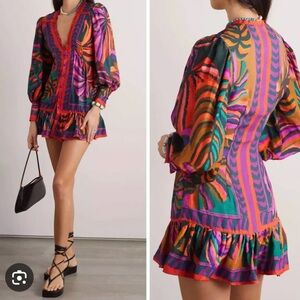 NWT Farm Rio | Graphic Foliage Mini Dress Size Small